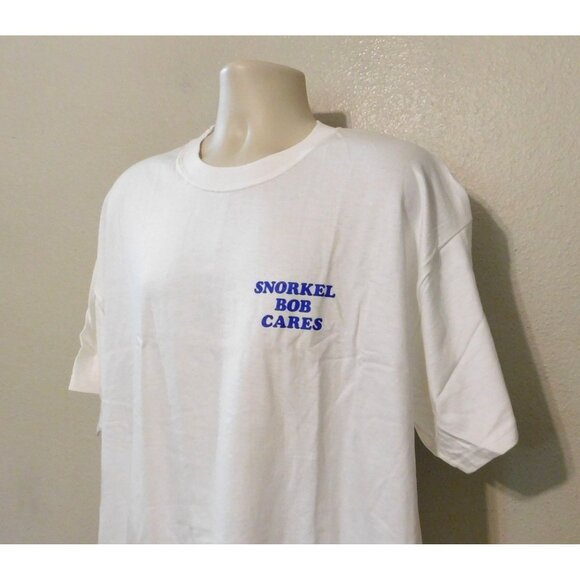 Snorkel Bob Dog Tee Shirt XL White Vintage 90s Kauai Hawaii Surf Fun Hanes - Picture 3 of 9